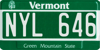 VT license plate NYL646