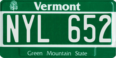 VT license plate NYL652