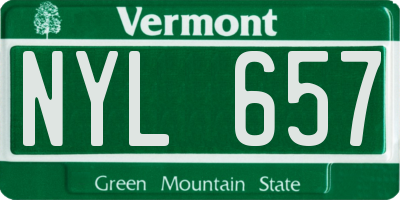 VT license plate NYL657