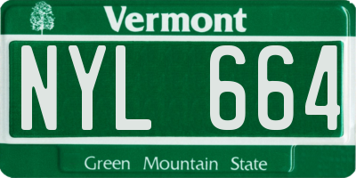 VT license plate NYL664