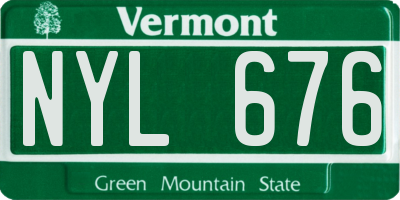 VT license plate NYL676