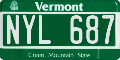 VT license plate NYL687