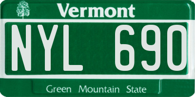 VT license plate NYL690