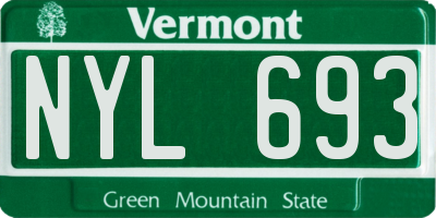 VT license plate NYL693