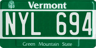 VT license plate NYL694