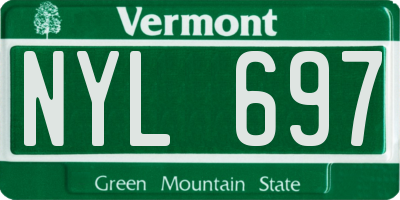 VT license plate NYL697