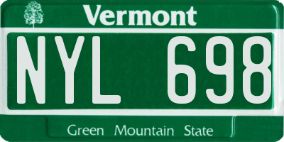 VT license plate NYL698
