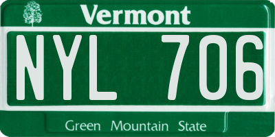 VT license plate NYL706