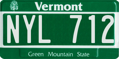 VT license plate NYL712