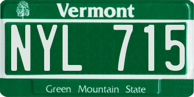 VT license plate NYL715