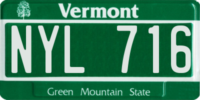 VT license plate NYL716
