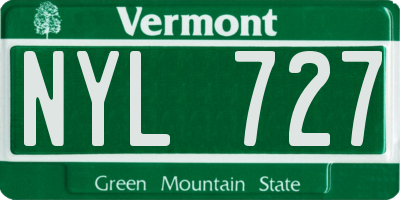 VT license plate NYL727