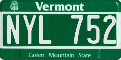 VT license plate NYL752