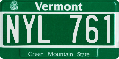 VT license plate NYL761