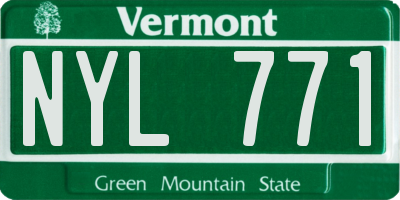VT license plate NYL771