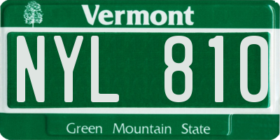 VT license plate NYL810