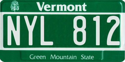 VT license plate NYL812