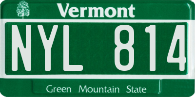 VT license plate NYL814