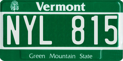 VT license plate NYL815