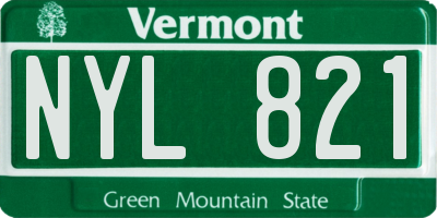 VT license plate NYL821