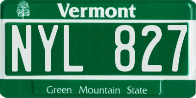 VT license plate NYL827