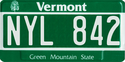 VT license plate NYL842