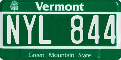 VT license plate NYL844