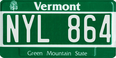 VT license plate NYL864