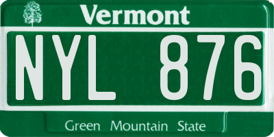 VT license plate NYL876