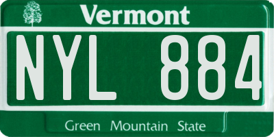 VT license plate NYL884