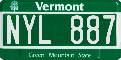 VT license plate NYL887