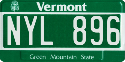 VT license plate NYL896