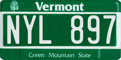 VT license plate NYL897