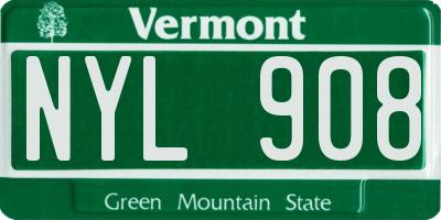 VT license plate NYL908