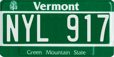 VT license plate NYL917
