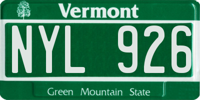 VT license plate NYL926