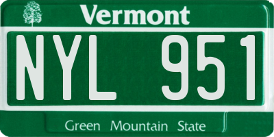 VT license plate NYL951