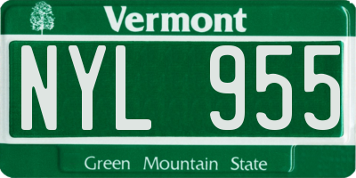 VT license plate NYL955