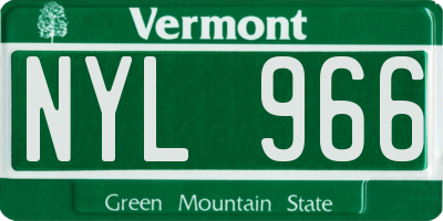 VT license plate NYL966