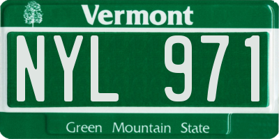 VT license plate NYL971