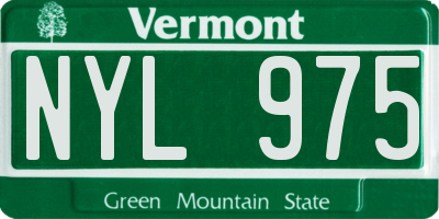 VT license plate NYL975