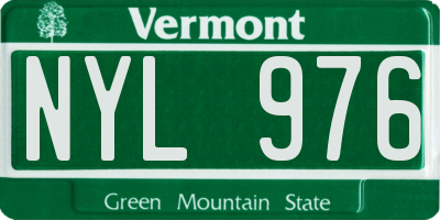 VT license plate NYL976