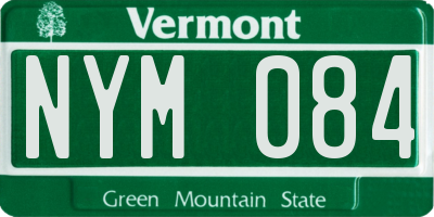 VT license plate NYM084