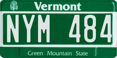 VT license plate NYM484