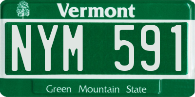 VT license plate NYM591