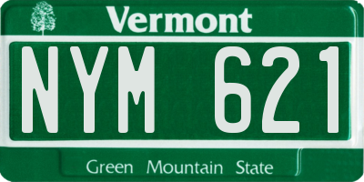VT license plate NYM621