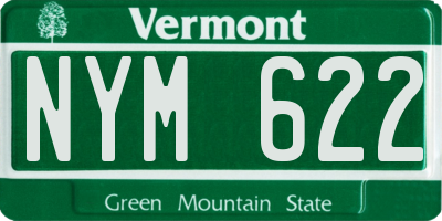 VT license plate NYM622