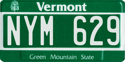 VT license plate NYM629