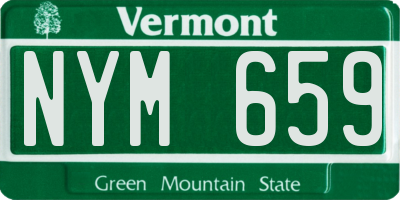VT license plate NYM659