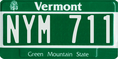 VT license plate NYM711